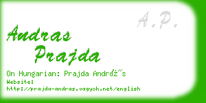 andras prajda business card